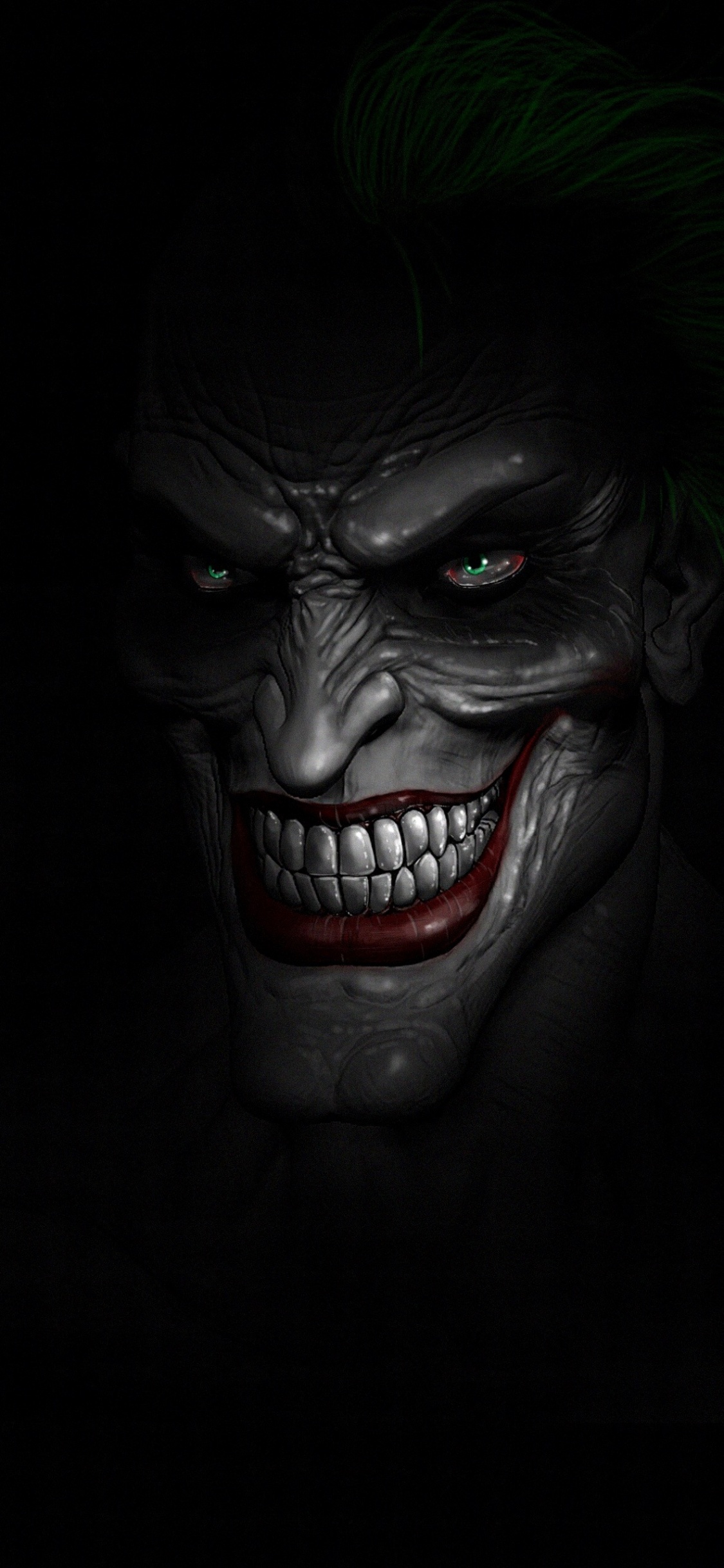 Joker, Art, Batman, Minimalism, Jaw. Wallpaper in 1125x2436 Resolution