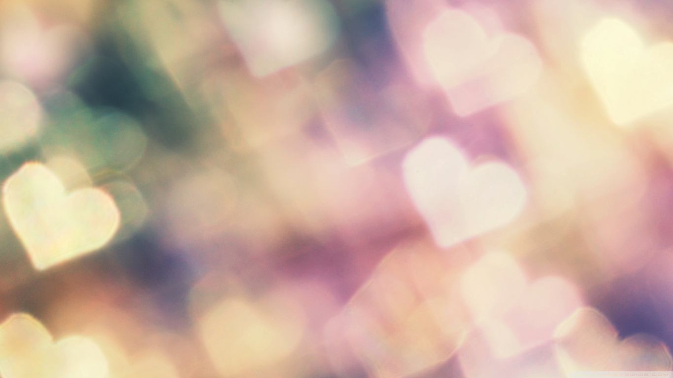 White and Pink Bokeh Lights. Wallpaper in 1366x768 Resolution