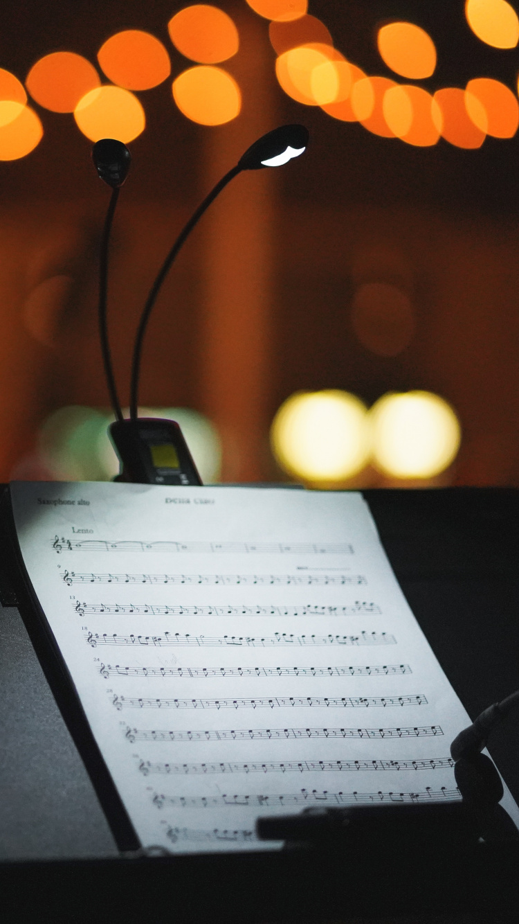 Noten, Musikalische Note, Orange, Veranstaltung, Leuchte. Wallpaper in 750x1334 Resolution