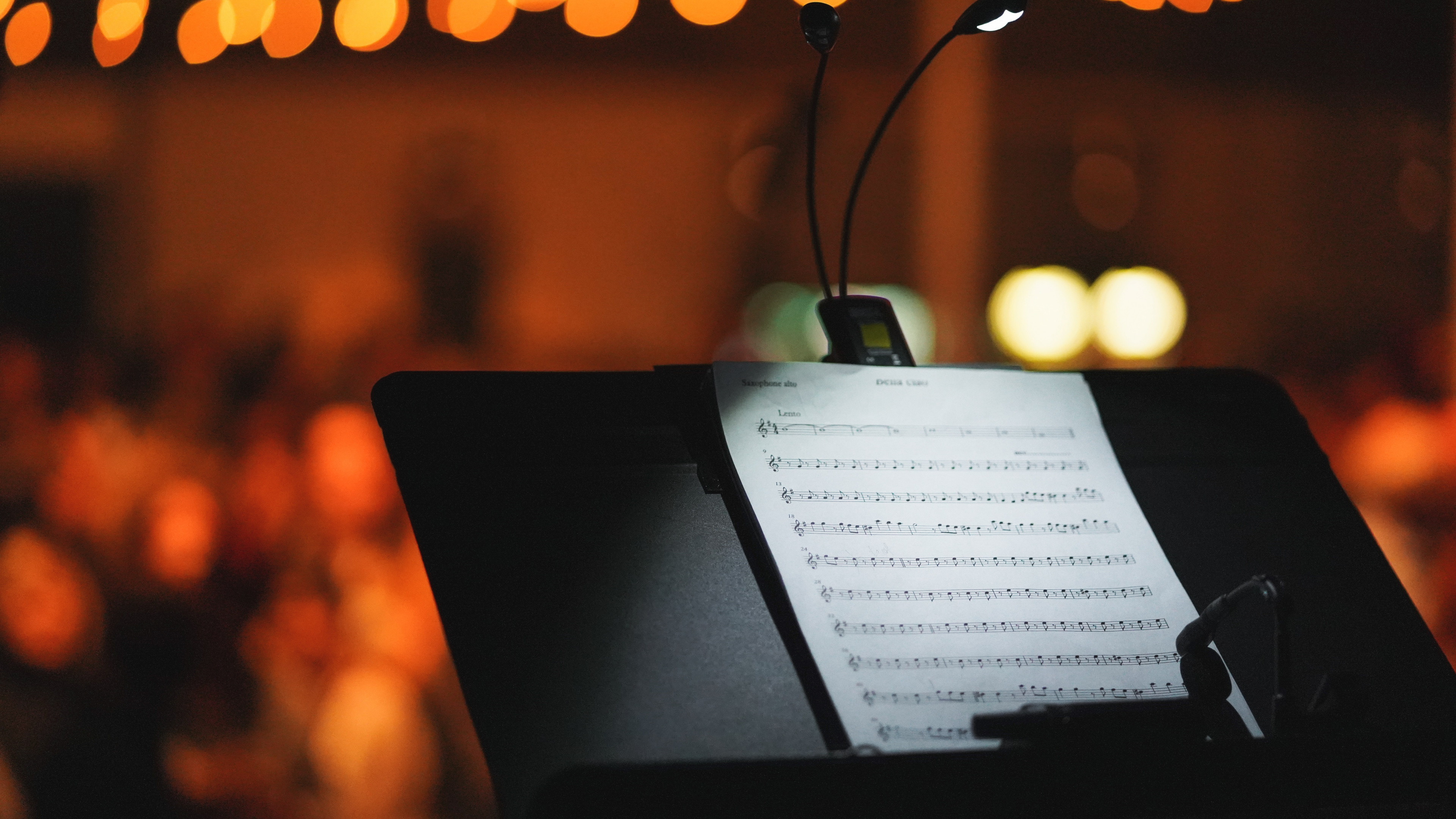 Partitura, Nota Musical, Naranja, Evento, Luminaria. Wallpaper in 3840x2160 Resolution