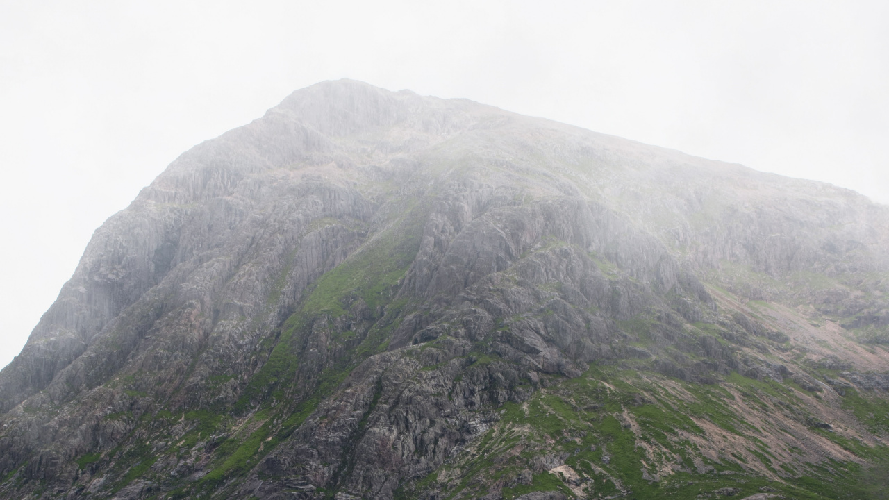 Buachaille Etive Mr., Hochland, Bergigen Landschaftsformen, Grünland, Hill. Wallpaper in 1280x720 Resolution