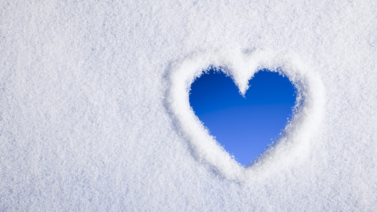 冬天, 心脏, 器官, 爱情, 微笑 壁纸 1280x720 允许