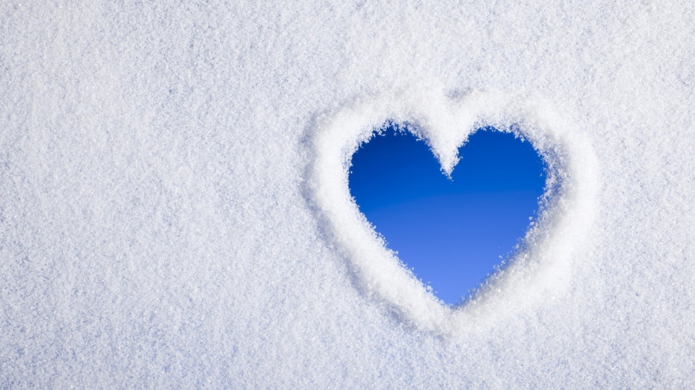 冬天, 心脏, 器官, 爱情, 微笑 壁纸 1366x768 允许