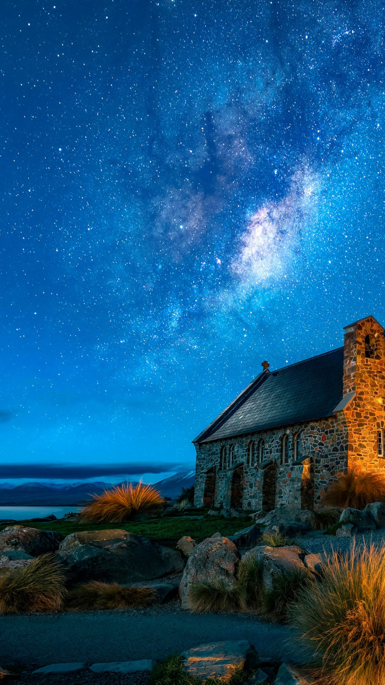 ZTE, ZTE Axon M, Milky Way, Night, Natural Landscape. Wallpaper in 750x1334 Resolution