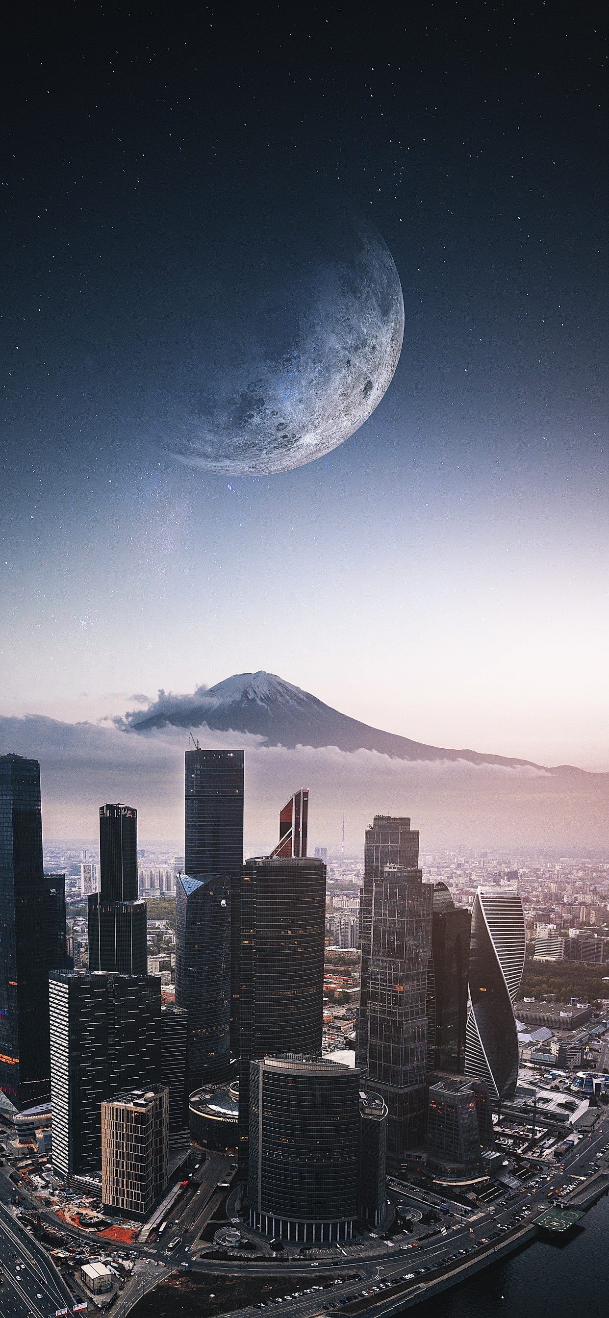 Moscow City, City, Capital City, Atmosphere, Skyscraper. Wallpaper in 1242x2688 Resolution