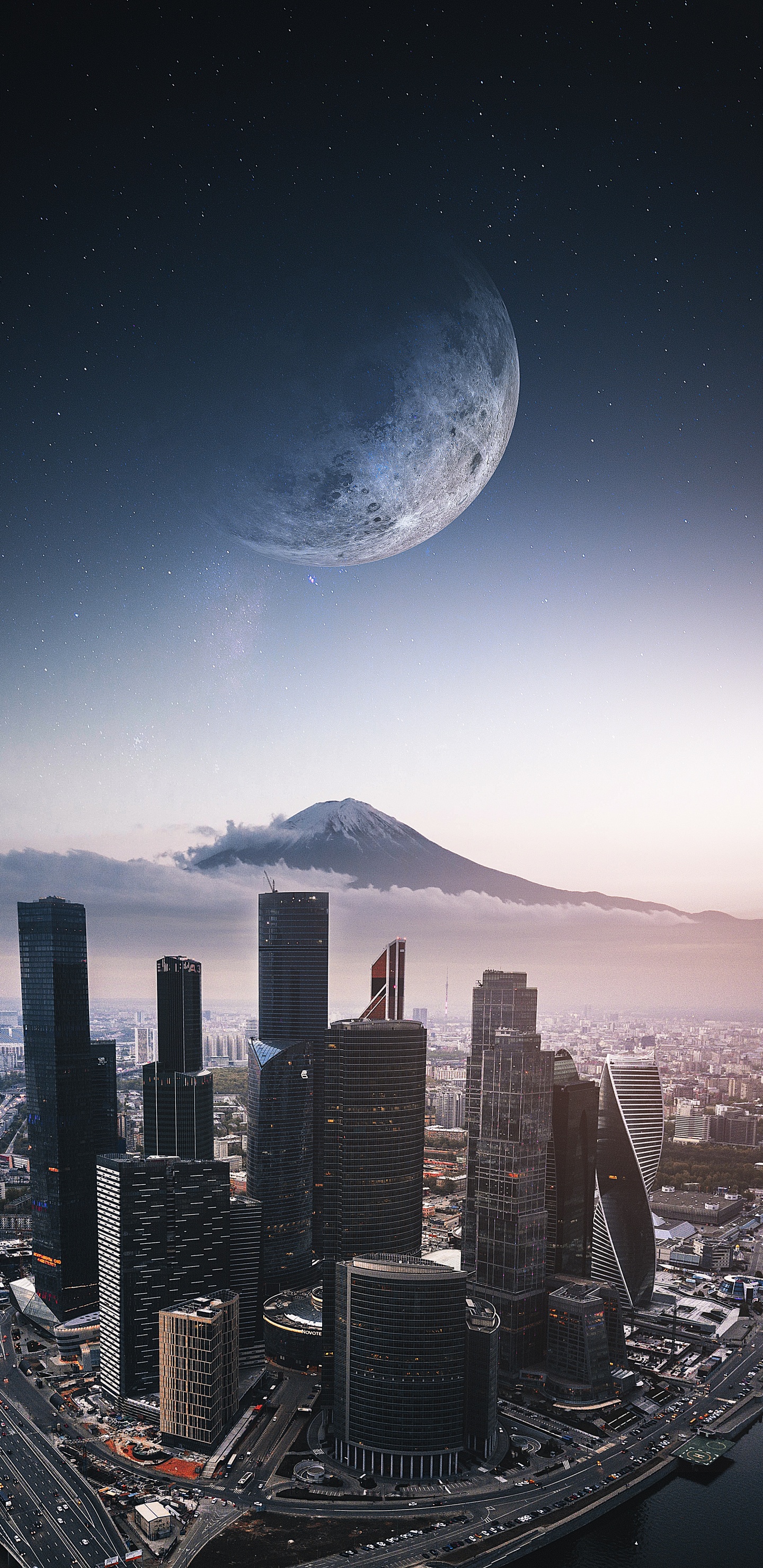 Moskau Stadt, Hauptstadt, Atmosphäre, Wolkenkratzer, Tageszeit. Wallpaper in 1440x2960 Resolution