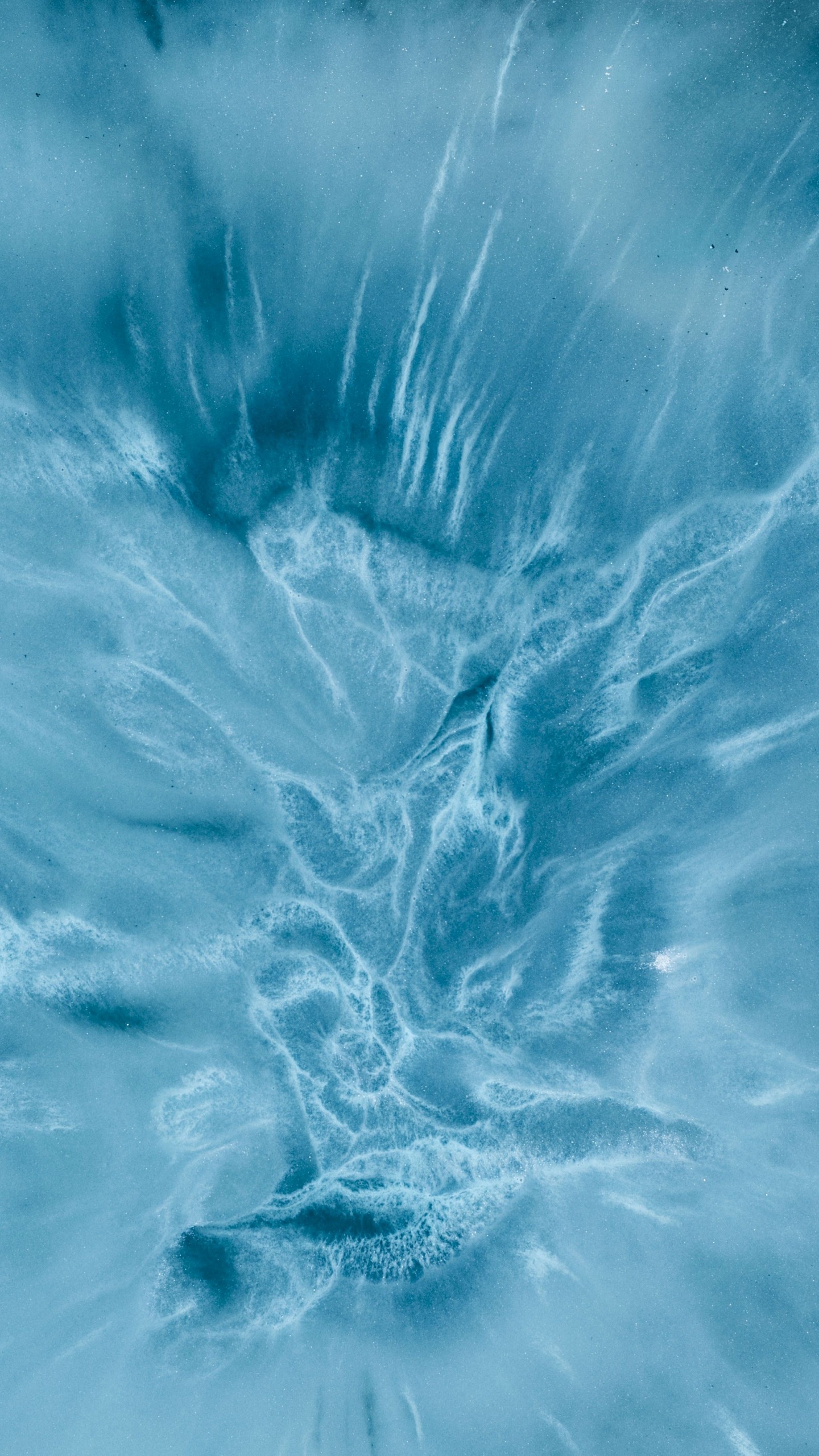 Blaue Und Weiße Abstrakte Malerei. Wallpaper in 1440x2560 Resolution