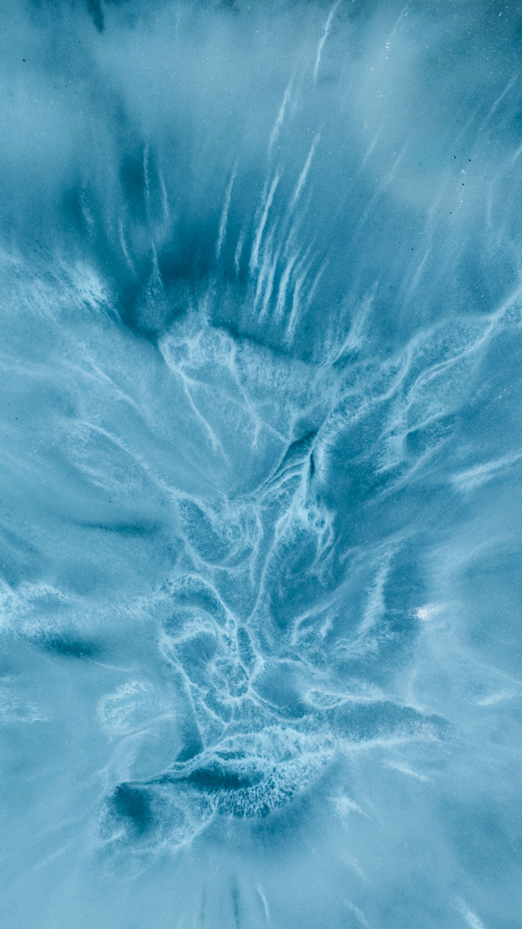 Peinture Abstraite Bleue et Blanche. Wallpaper in 750x1334 Resolution