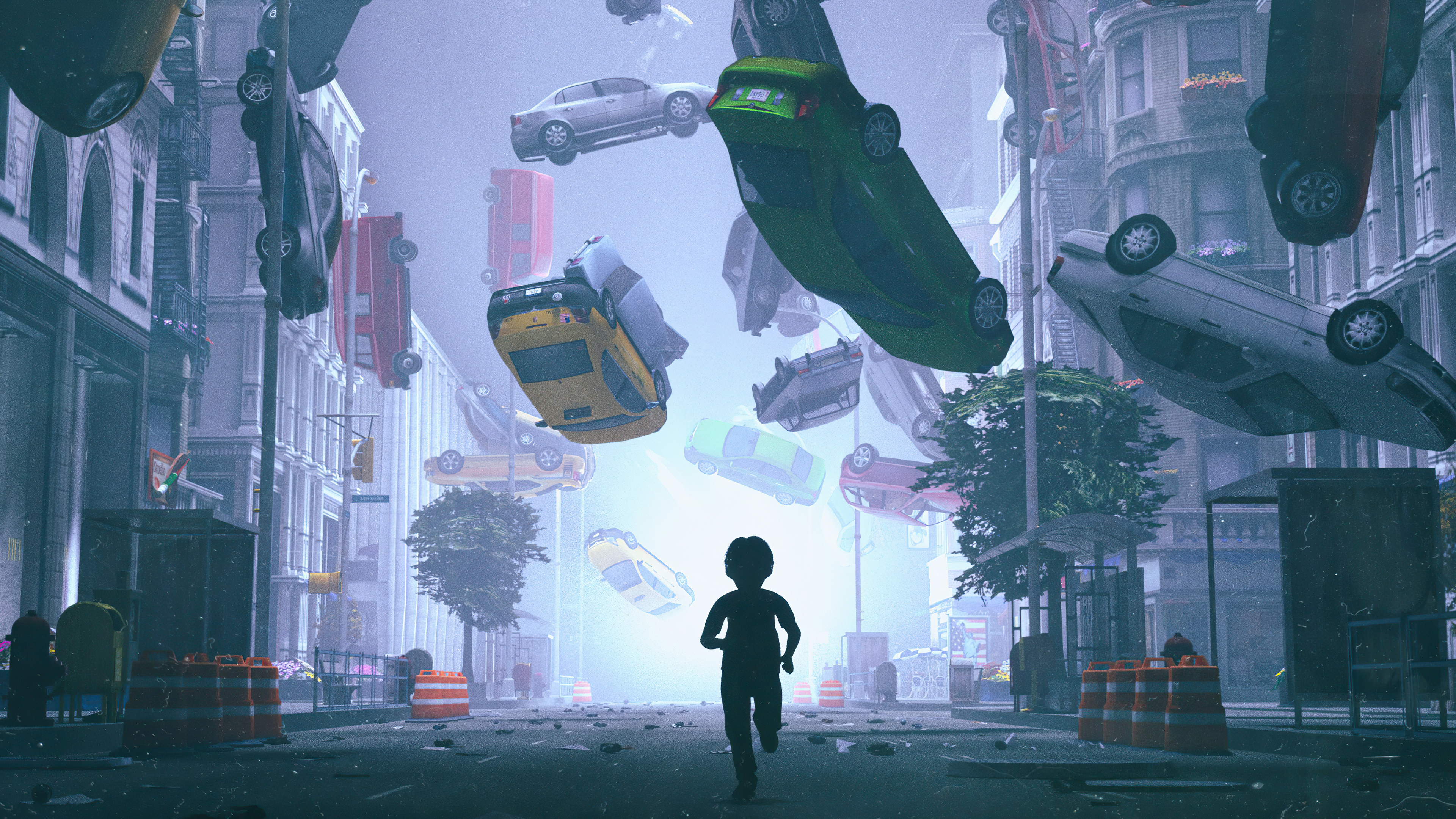 Metropolis, Mondoman, Artist, World, Light. Wallpaper in 3840x2160 Resolution