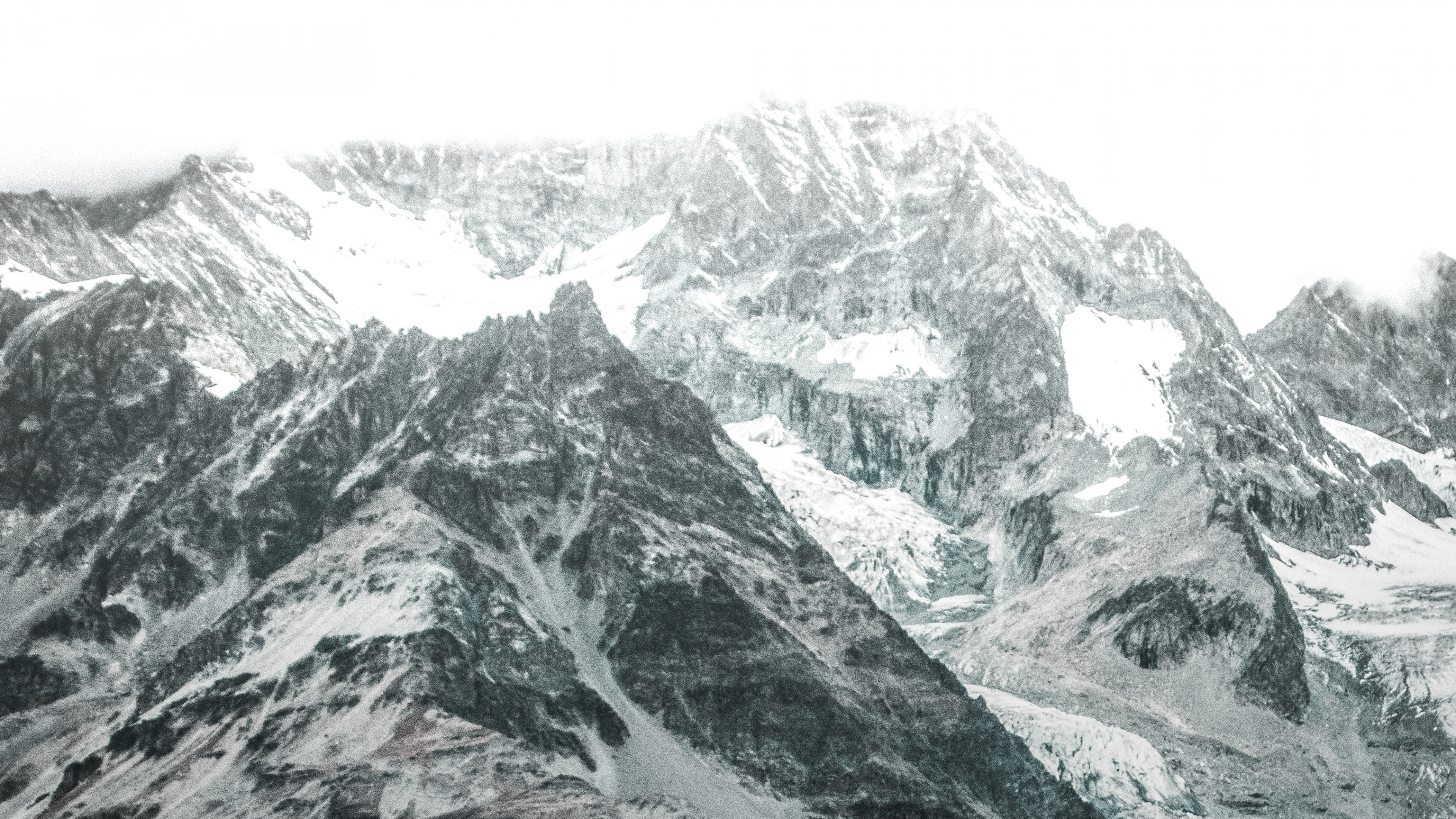 Mountainous Landforms, Mountain, White, Mountain Range, Highland. Wallpaper in 3840x2160 Resolution
