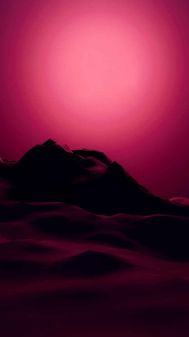 Atmosphere, Purple, Afterglow, Slope, Natural Landscape. Wallpaper in 750x1334 Resolution