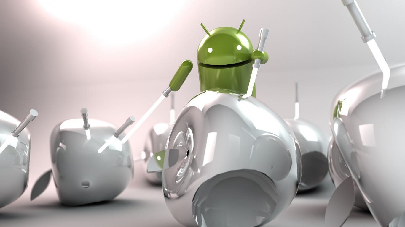 Apple, Android, Diseño, Tecnología, Manzana. Wallpaper in 1366x768 Resolution