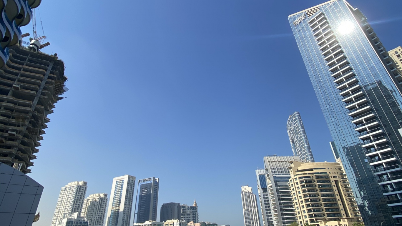 Dubai, Dubai Marina, Tower Block, Daytime, City. Wallpaper in 1366x768 Resolution