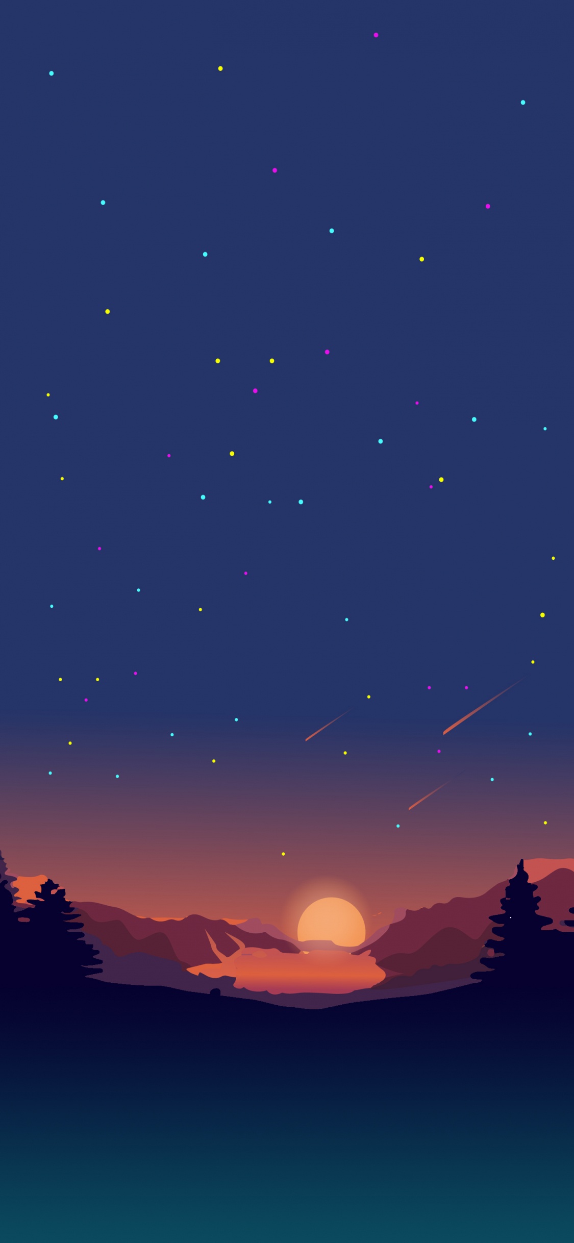 Minimalisme, Atmosphère, Nature, Azure, Paysage Naturel. Wallpaper in 1125x2436 Resolution