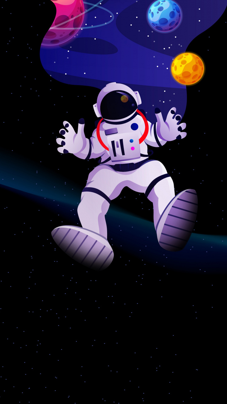 Raum, Astronaut, Kunst, Poster, Ausstellung. Wallpaper in 750x1334 Resolution