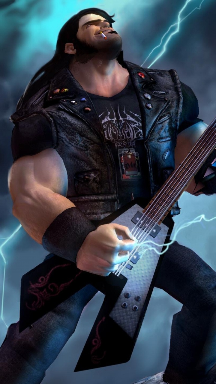 Brtal Legend, Eddie Riggs, Xbox One, Xbox 360, Guitariste. Wallpaper in 720x1280 Resolution