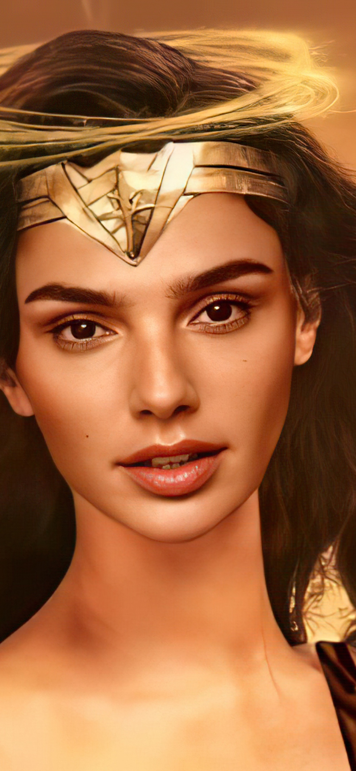Beauté, Gal Gadot, Wonder Woman, Peau, Sourcil. Wallpaper in 1242x2688 Resolution