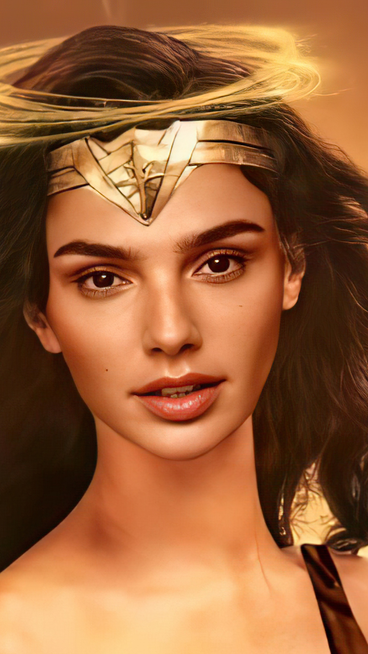 Beauty, Gal Gadot, Wonder Woman, Skin, Lip. Wallpaper in 1440x2560 Resolution