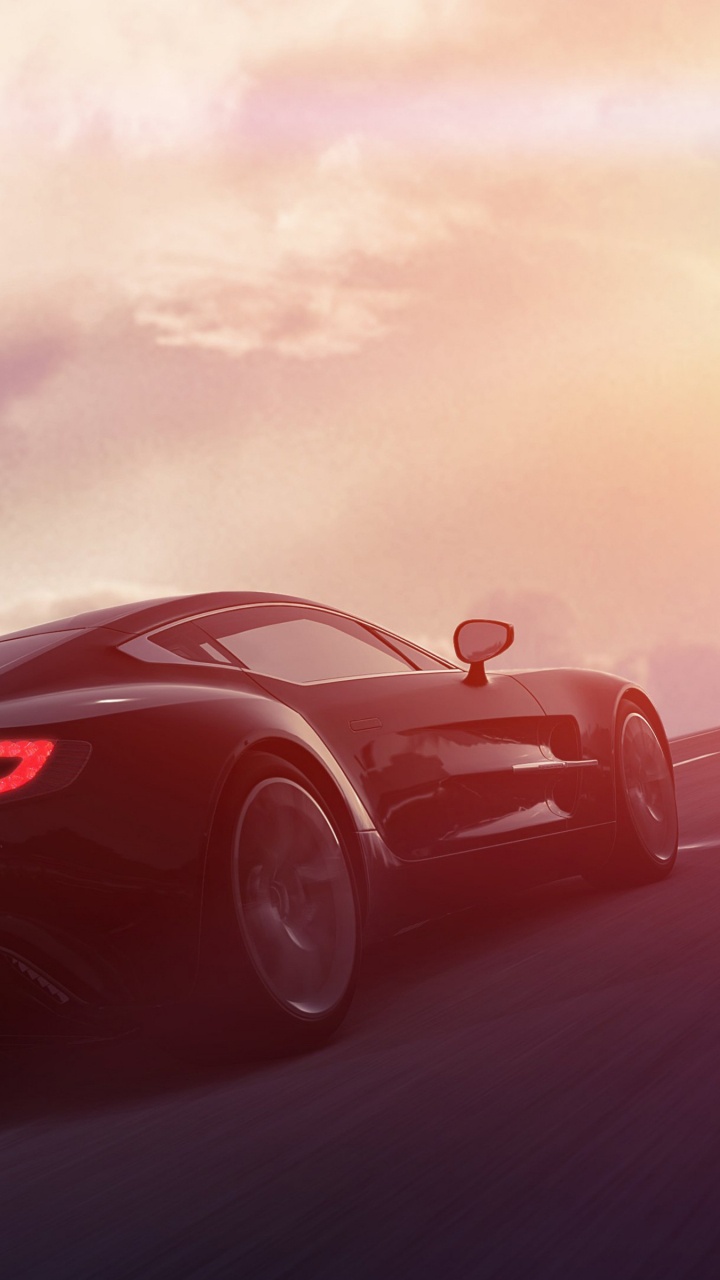 Roter Ferrari 458 Italia Unterwegs. Wallpaper in 720x1280 Resolution