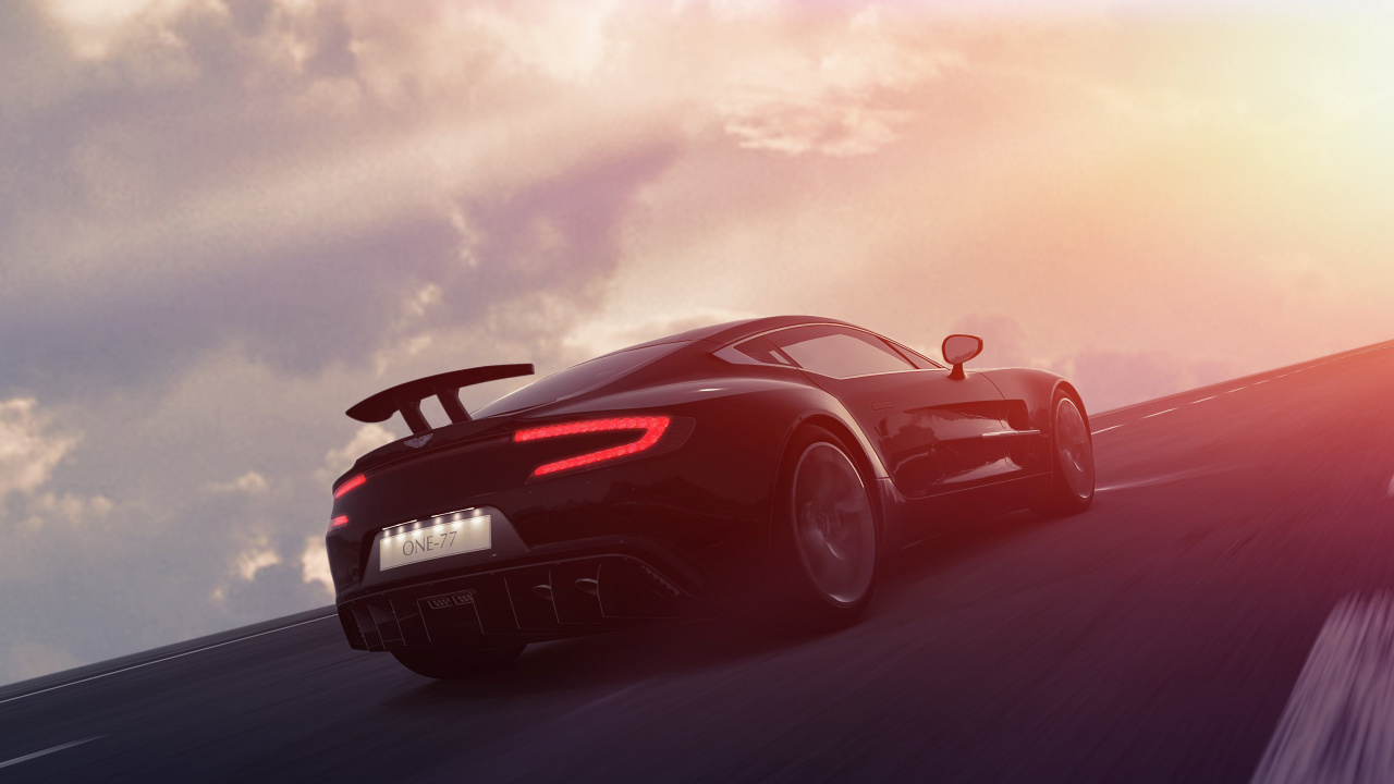 Ferrari Rouge 458 Italia Sur Route. Wallpaper in 1280x720 Resolution