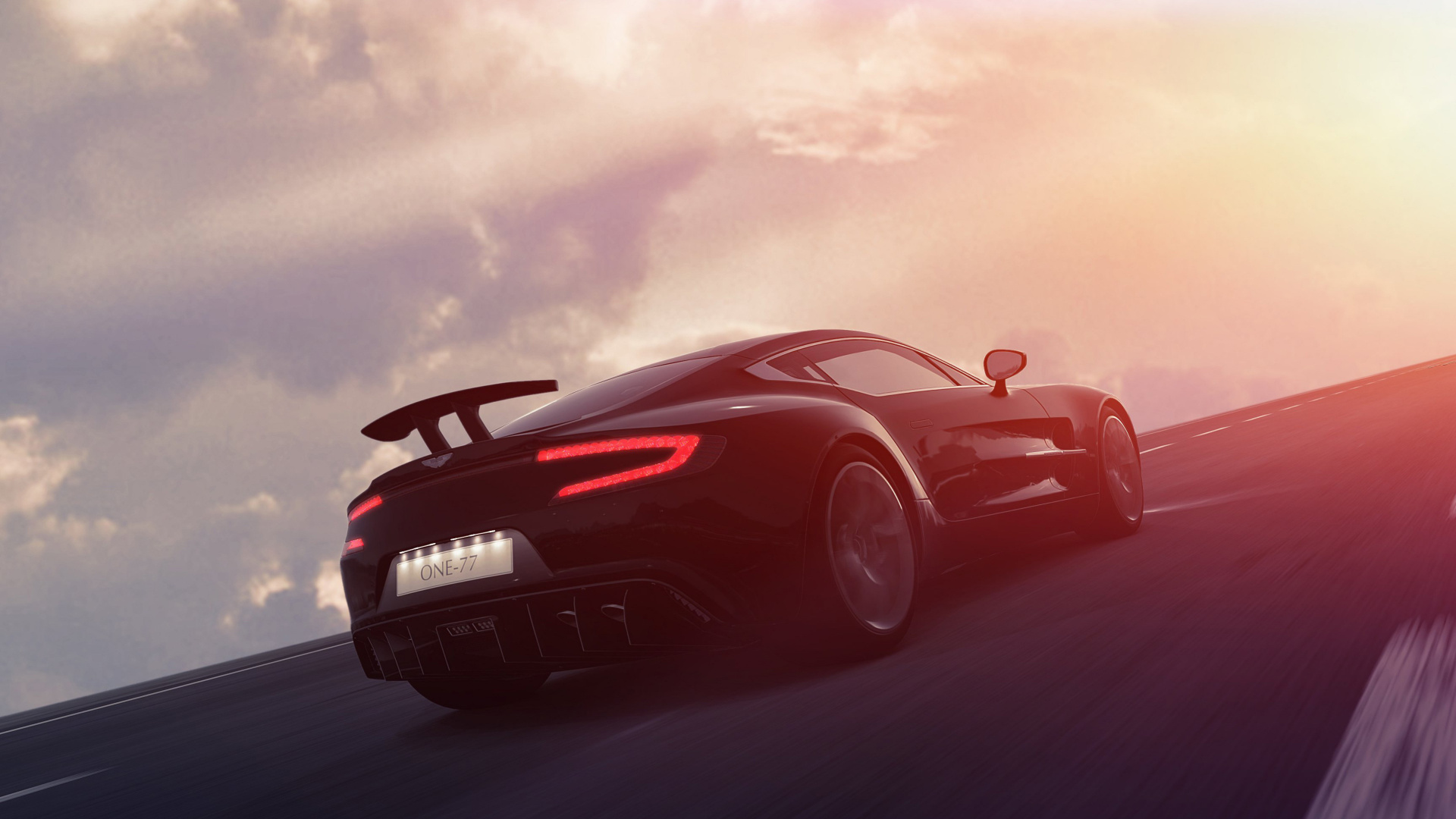 Ferrari Rouge 458 Italia Sur Route. Wallpaper in 1920x1080 Resolution