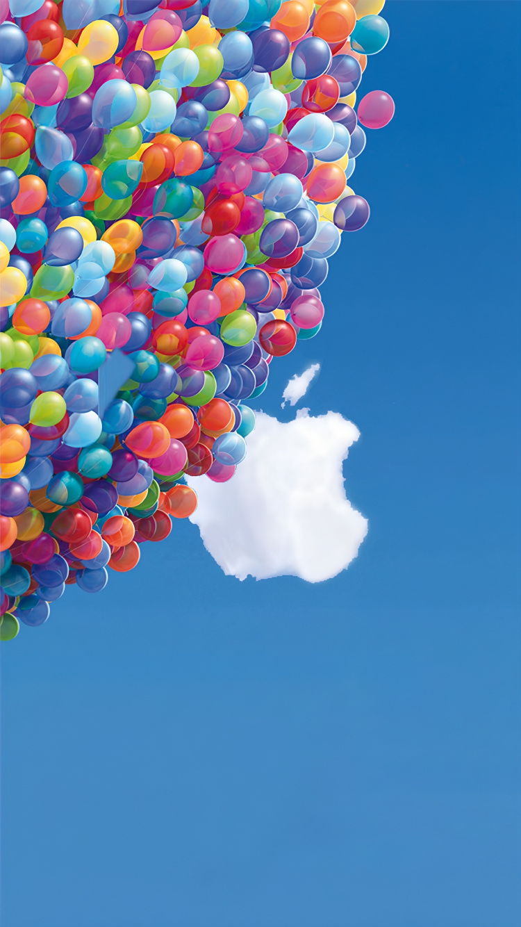 Download 750x1334 Wallpaper Apples, Ios, Pixar, Cloud, Balloon Apples, Ios, Pixar, Cloud, Balloon. Wallpaper in 750x1334 Resolution