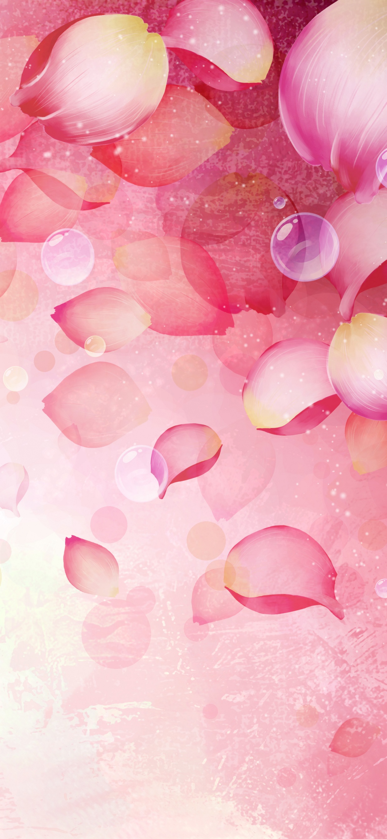 Bulles Roses et Blanches Sur L'eau. Wallpaper in 1242x2688 Resolution