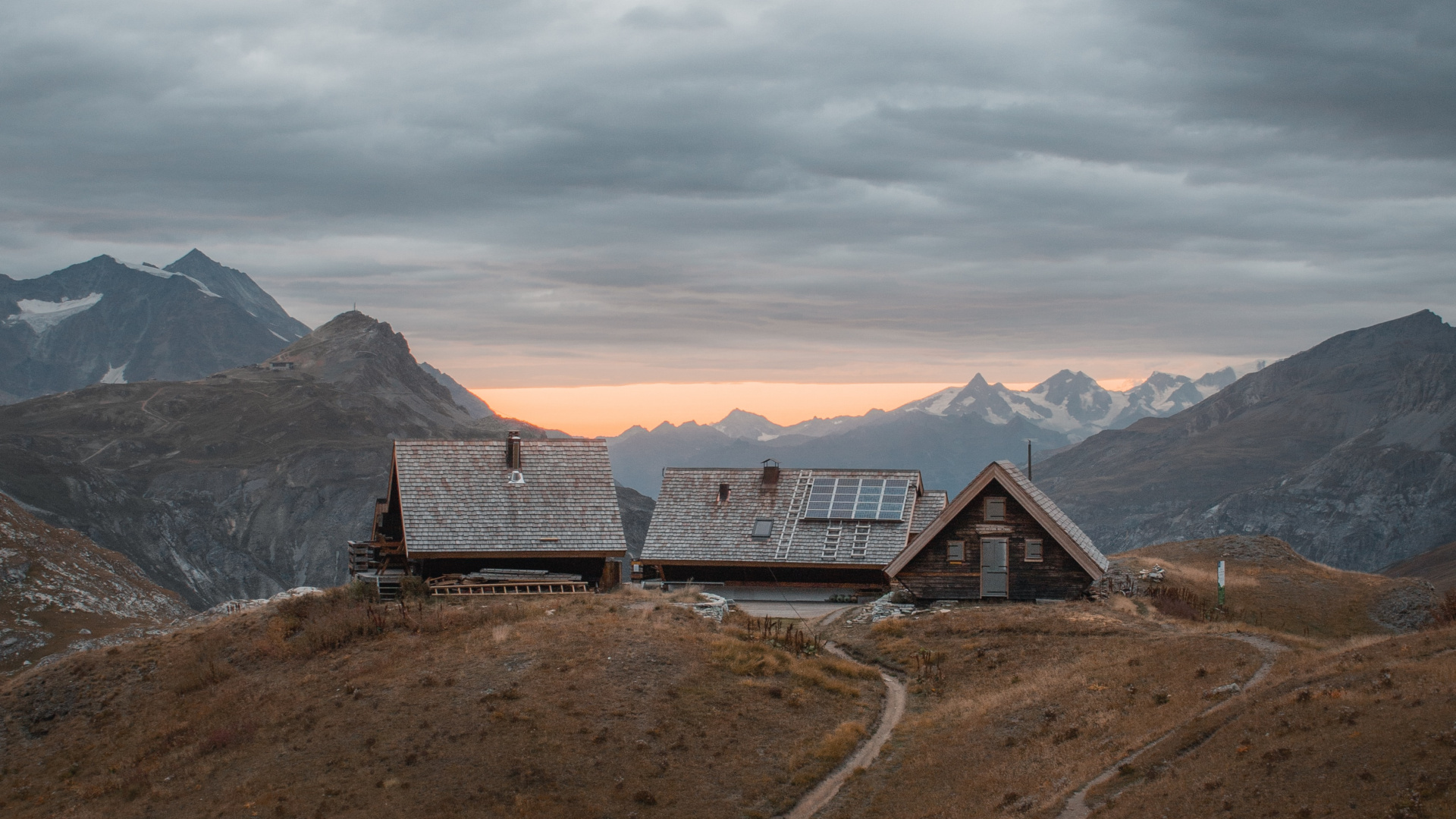 多山的地貌, 高地, 山脉, 跌倒了, 山口 壁纸 1920x1080 允许