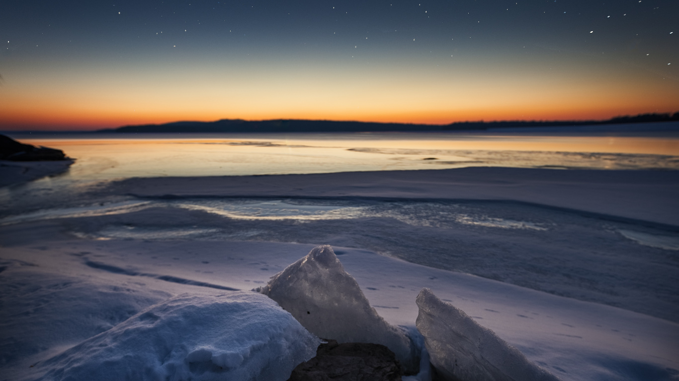 Natur, Horizont, Natürlichen Umgebung, Winter, Naturlandschaft. Wallpaper in 1366x768 Resolution