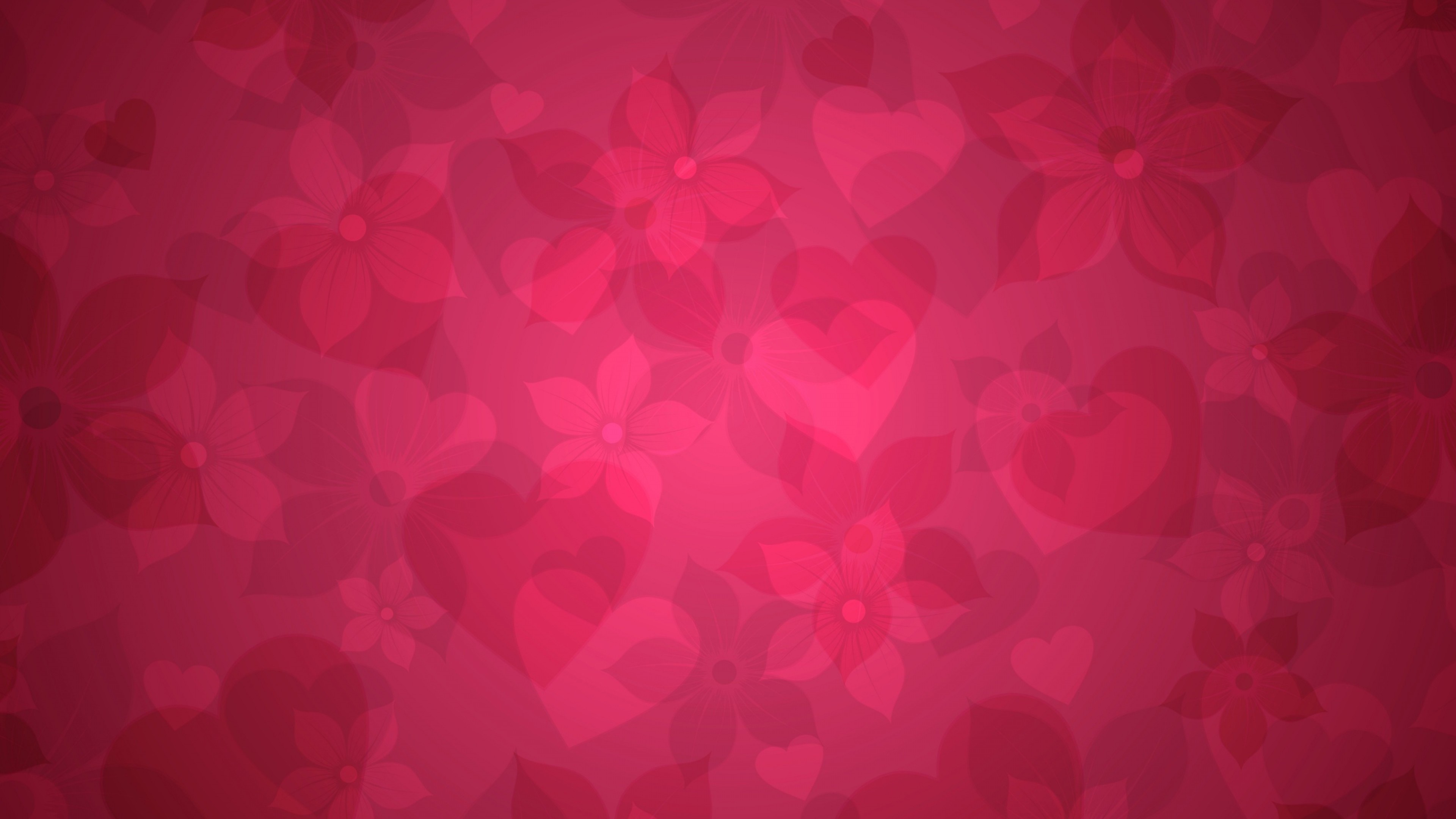 红色的, 粉红色, 品红色, 心脏, 紫色的 壁纸 3840x2160 允许