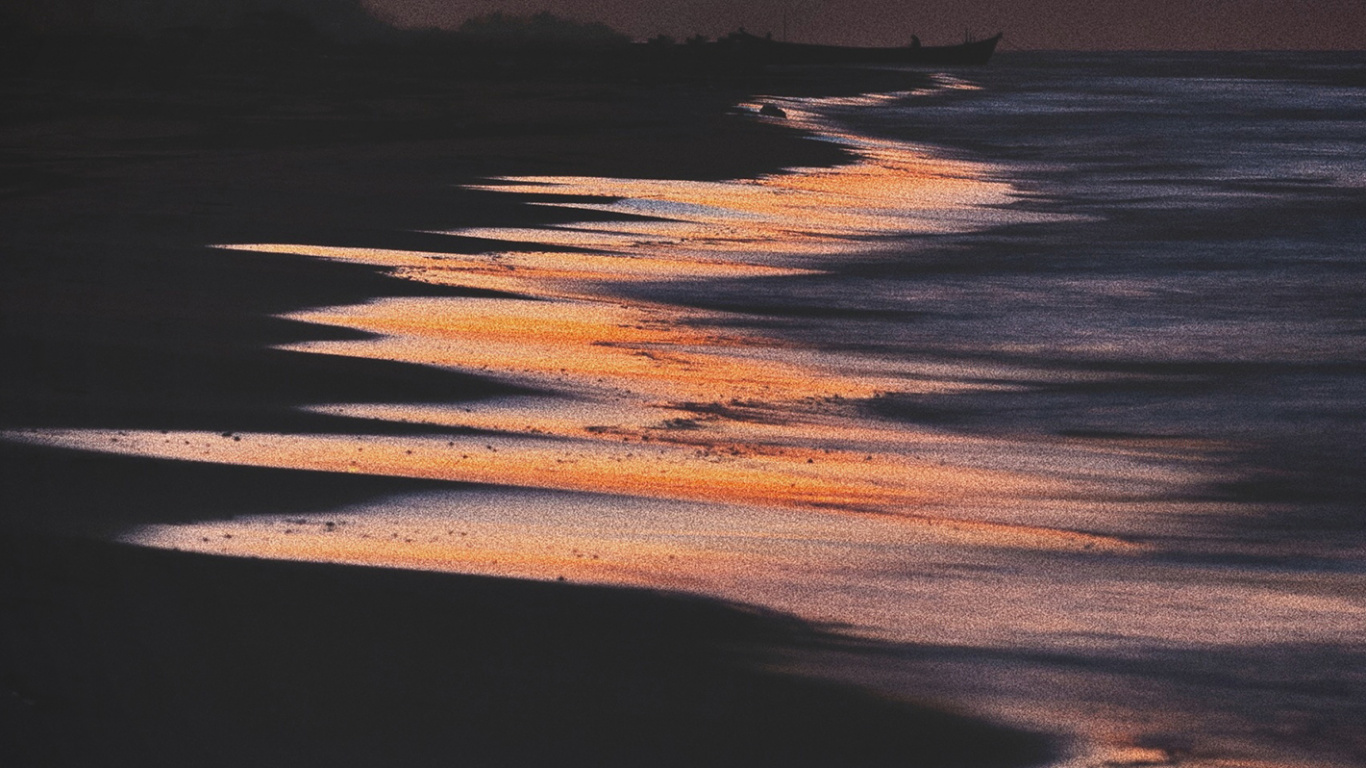 日落, 气氛, 余辉, 琥珀色, 自然景观 壁纸 1366x768 允许