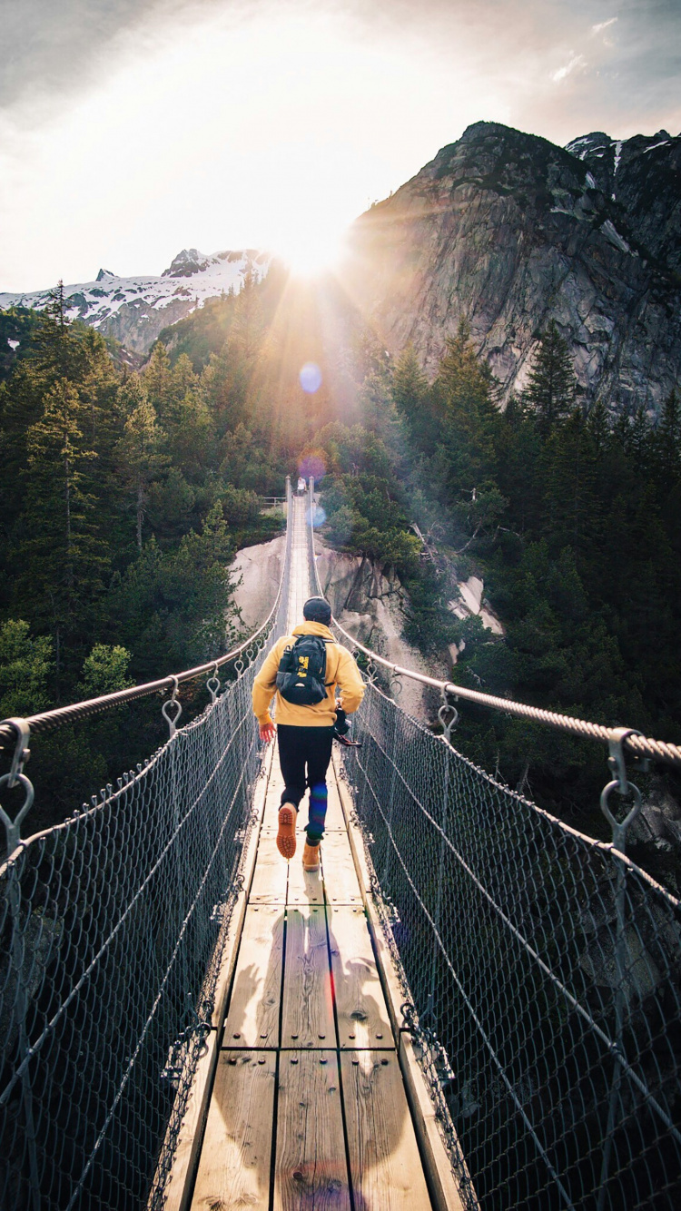 Travel Adventure, Travel, Adventure, Adventure Travel Trade Association, Inca Rope Bridge. Wallpaper in 750x1334 Resolution