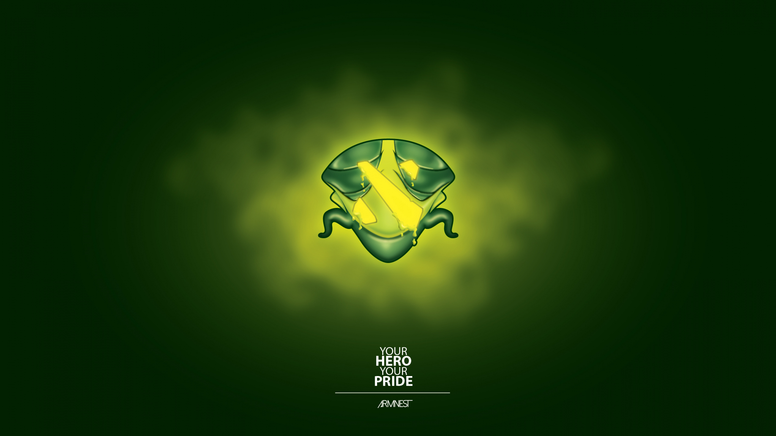 Dota 2, Graphic Design, Green, Logo, Graphics. Wallpaper in 2560x1440 Resolution