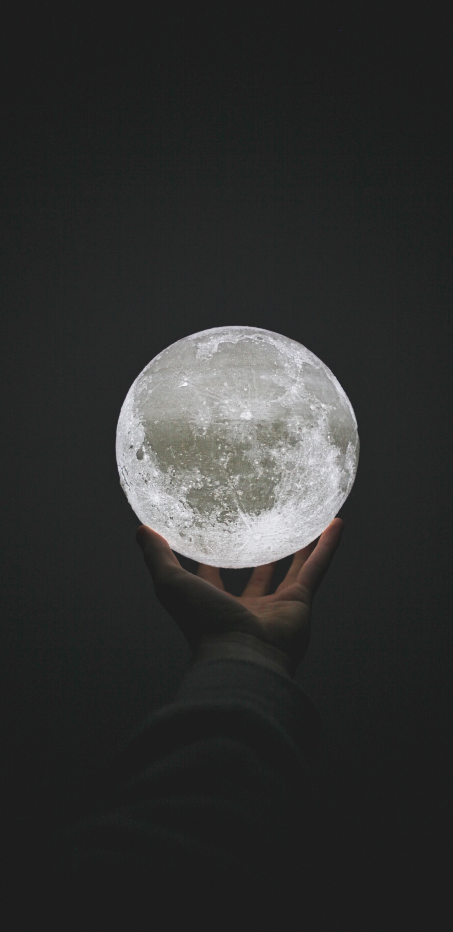 Personne Tenant Une Boule Ronde Blanche. Wallpaper in 1440x2960 Resolution