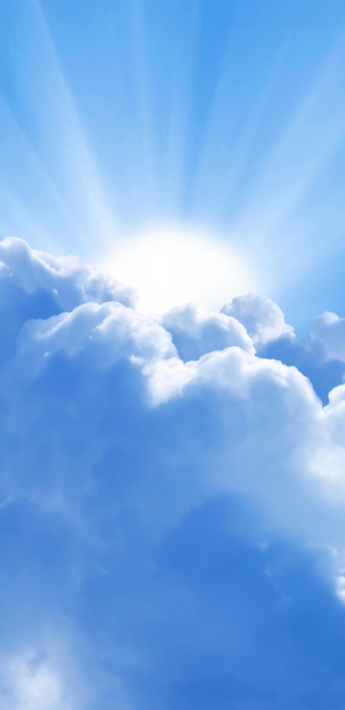 White Clouds and Blue Sky During Daytime. Wallpaper in 1440x2960 Resolution