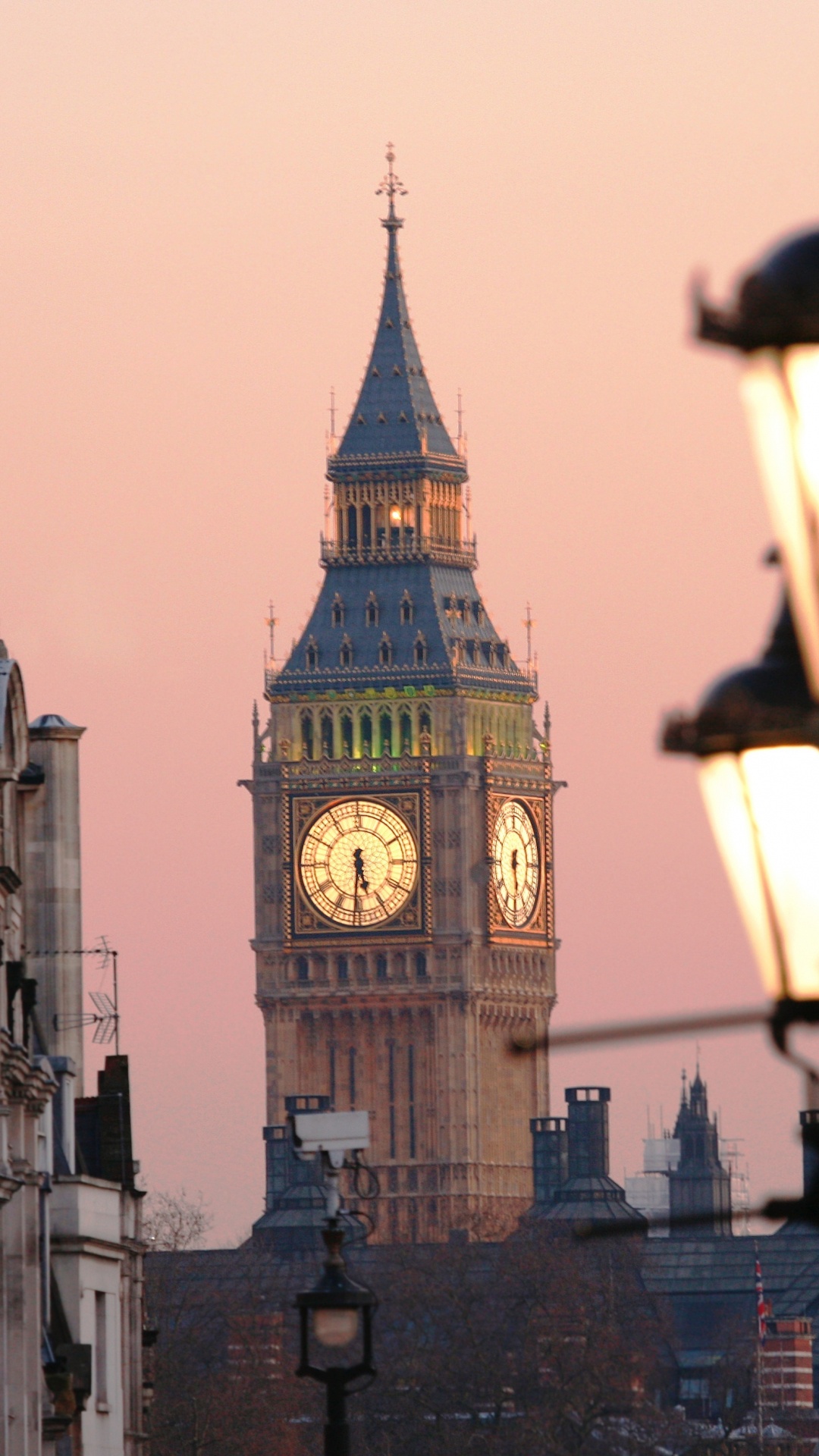 Tour de L'horloge de Big Ben au Coucher du Soleil. Wallpaper in 1080x1920 Resolution