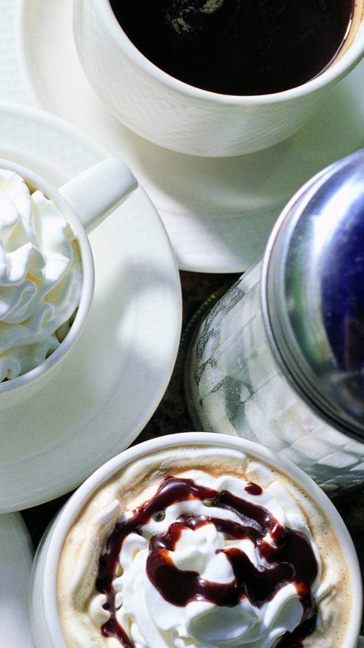White Ceramic Cup With Saucer. Wallpaper in 720x1280 Resolution