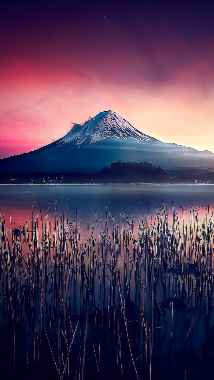 Manzana, la Pintura de Paisaje, Ios, Smartphone, Agua. Wallpaper in 750x1334 Resolution