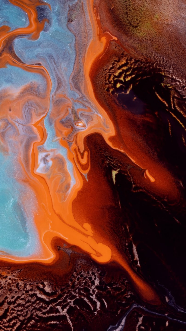 Huawei Matebook, 华为matebook x Pro, 色彩, 橙色, 红色的 壁纸 750x1334 允许