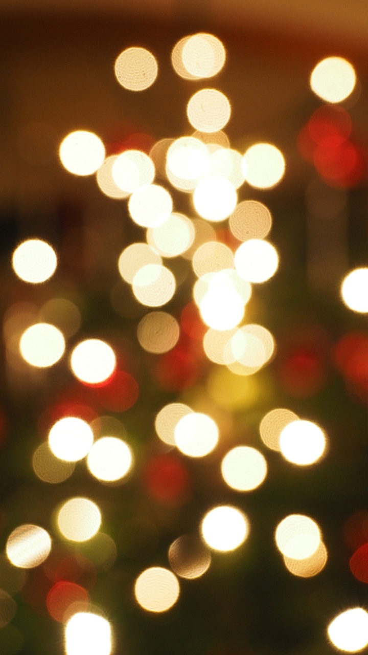 Red and White Bokeh Lights. Wallpaper in 720x1280 Resolution