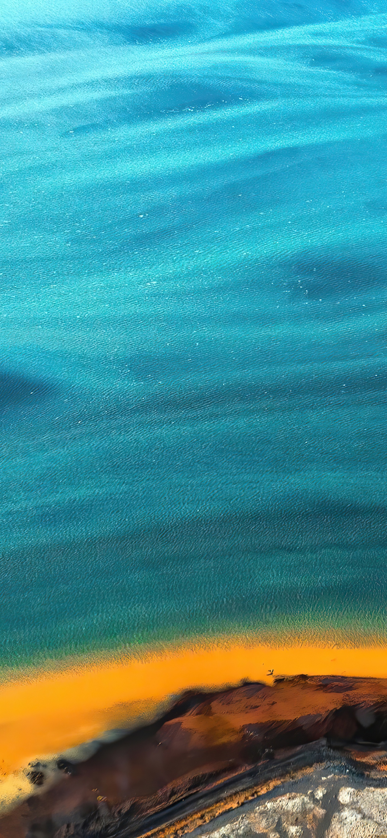 岸边, Azure, 水上, 和阴影的色彩, 电蓝色的 壁纸 1242x2688 允许