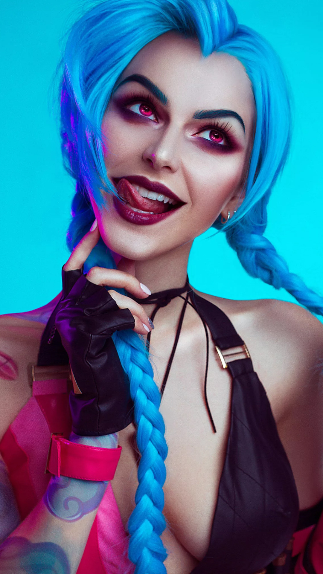Jinx-Cosplay, Jinx, Cosplay, League of Legends, Kostüm. Wallpaper in 1080x1920 Resolution