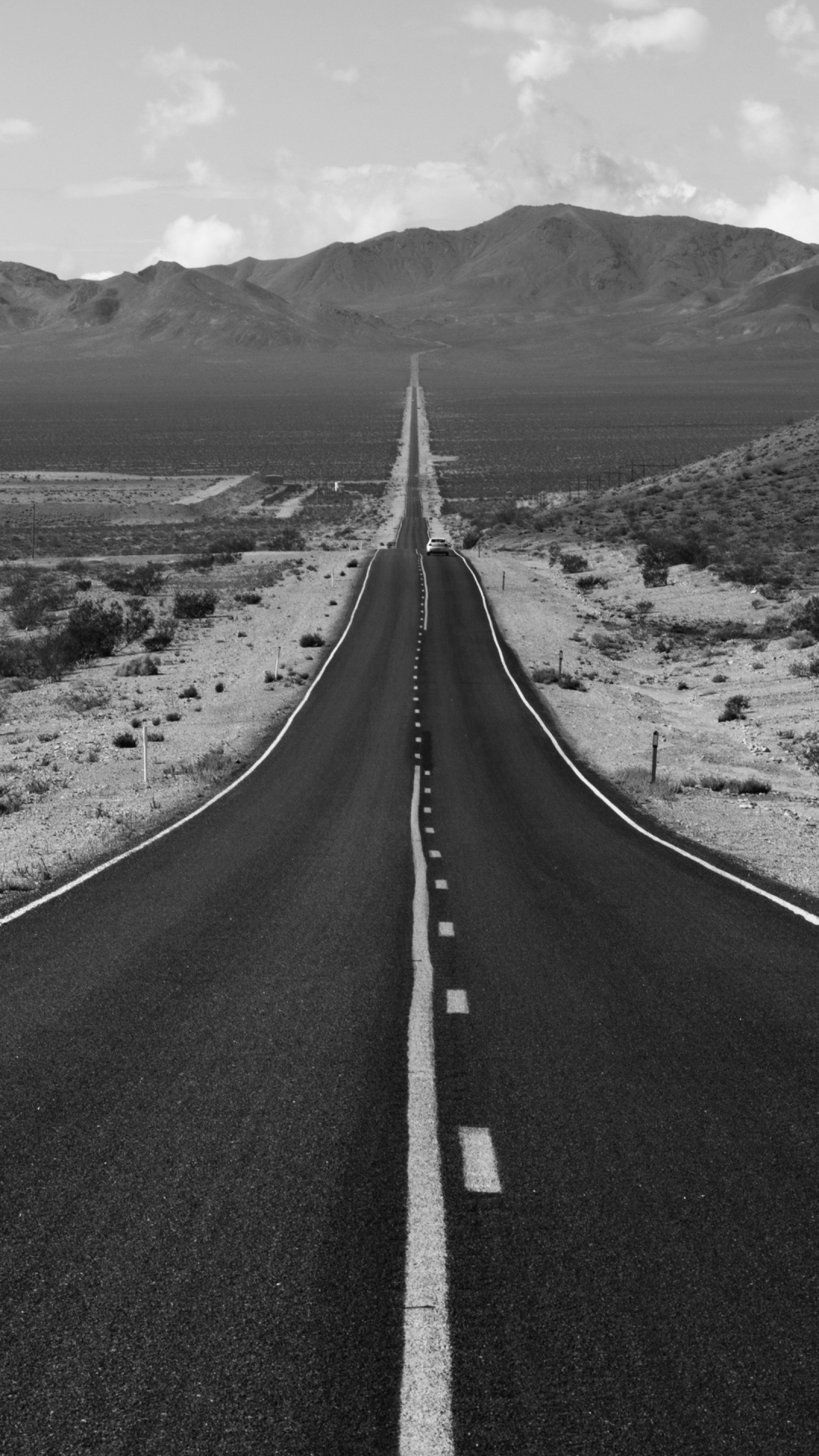 Beatty, Surface de la Route, Asphalt, Paysage Naturel, Noir et Blanc. Wallpaper in 1080x1920 Resolution