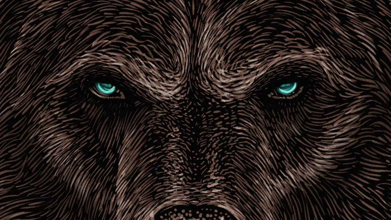 Grizzli, Ours Noir Américain, Felidae, Carnivora, Art. Wallpaper in 1280x720 Resolution