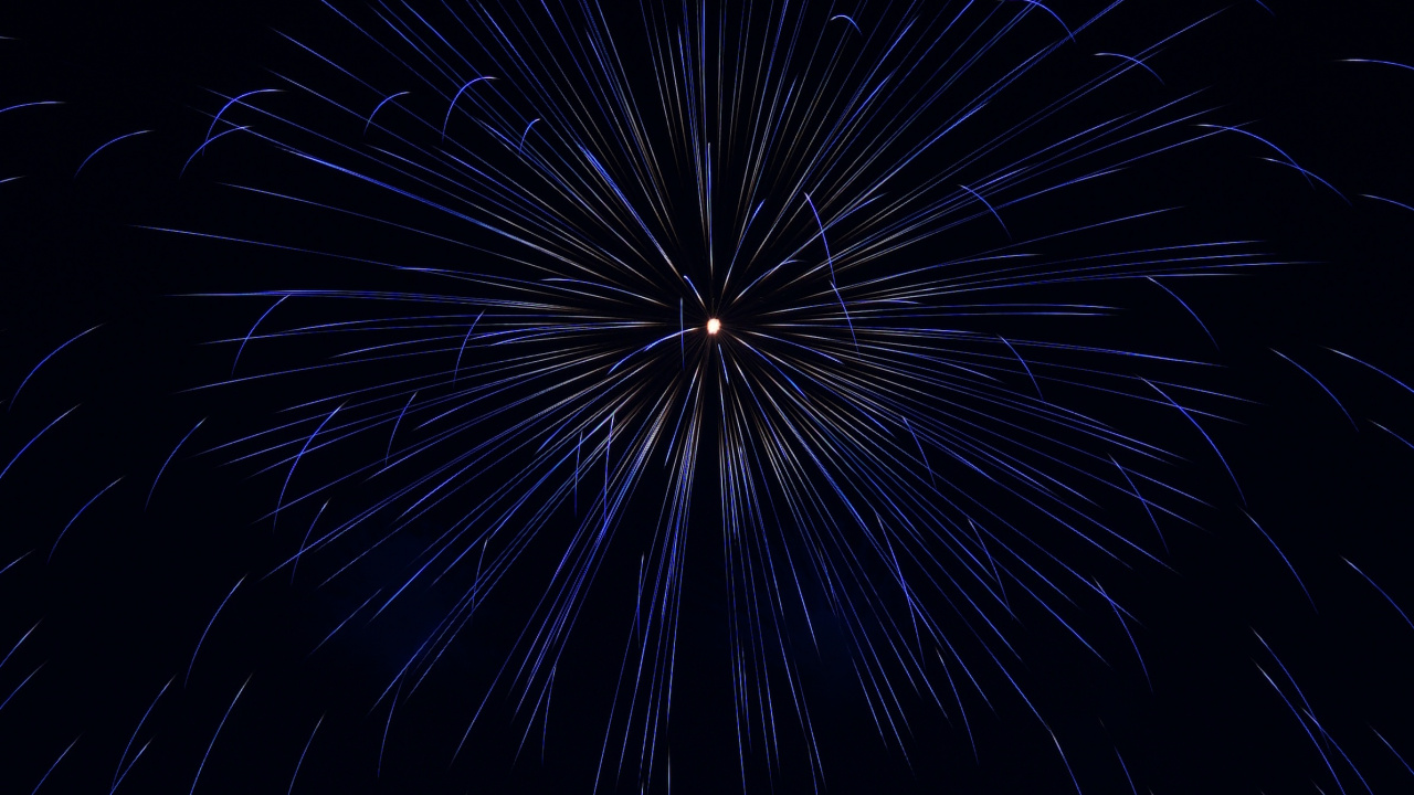 Fireworks, Black, Darkness, Night, Midnight. Wallpaper in 1280x720 Resolution