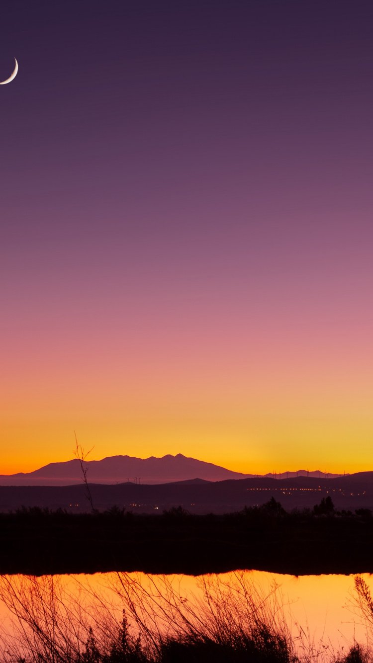 Twilight Landscape, Landscape, Landscape Painting, Painting, Art. Wallpaper in 750x1334 Resolution