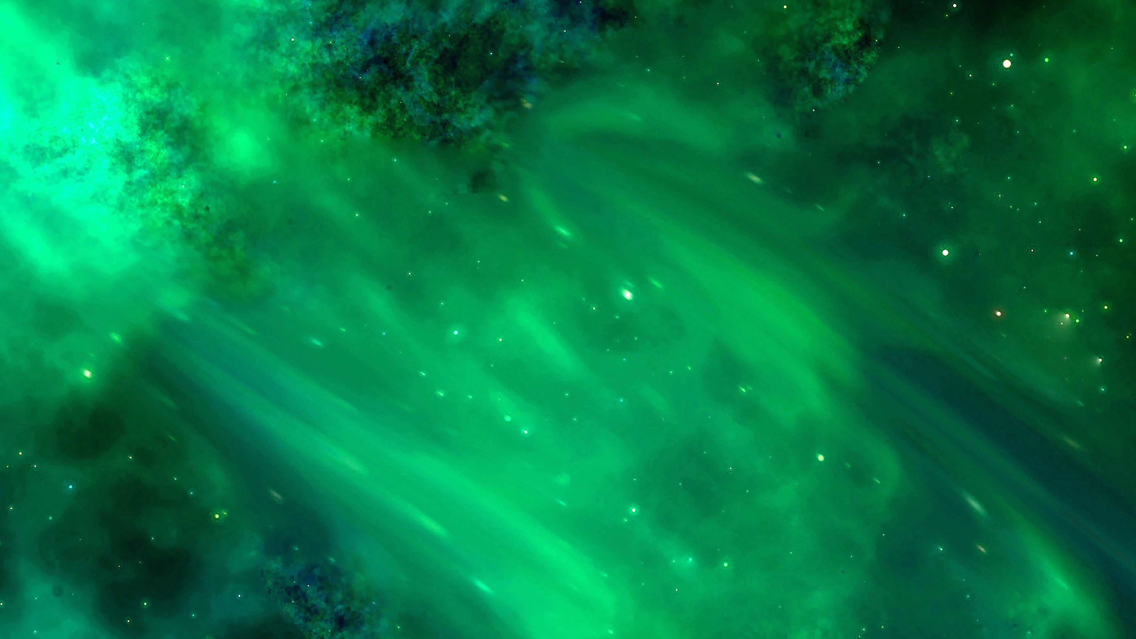 Illustration de la Galaxie Verte et Noire. Wallpaper in 3840x2160 Resolution