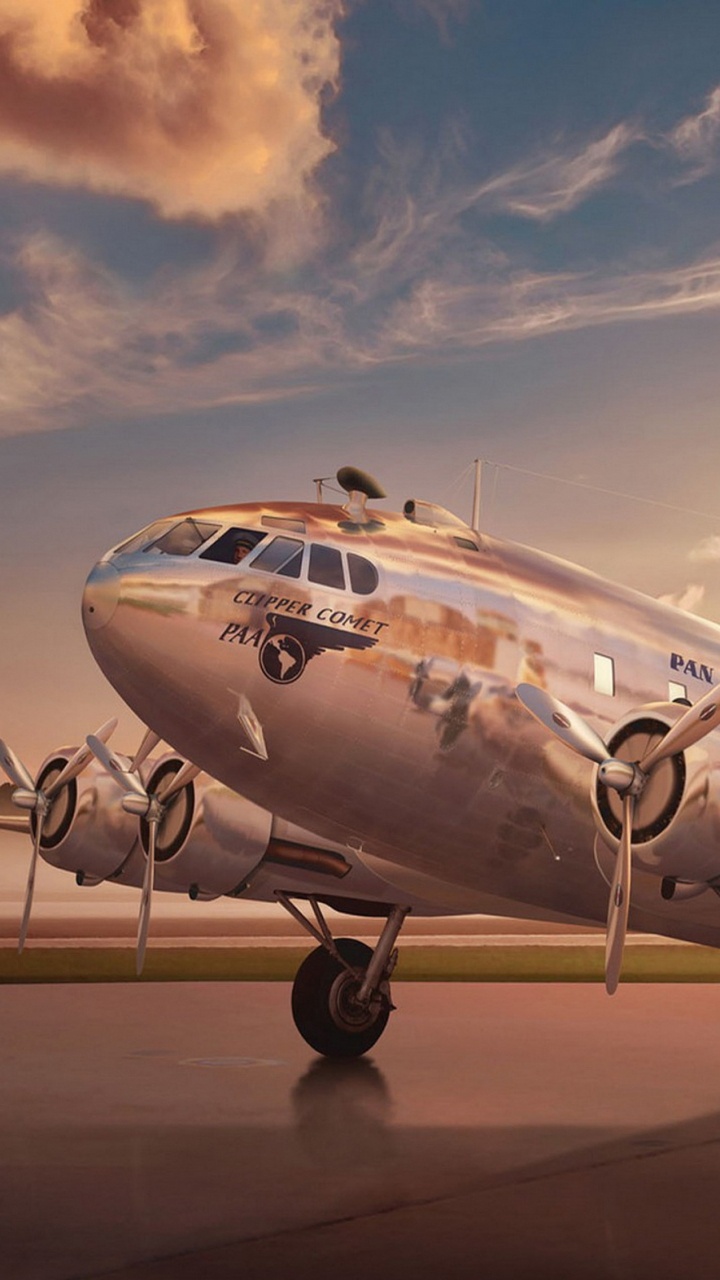 Avión Blanco Bajo un Cielo Azul Durante el Día. Wallpaper in 720x1280 Resolution