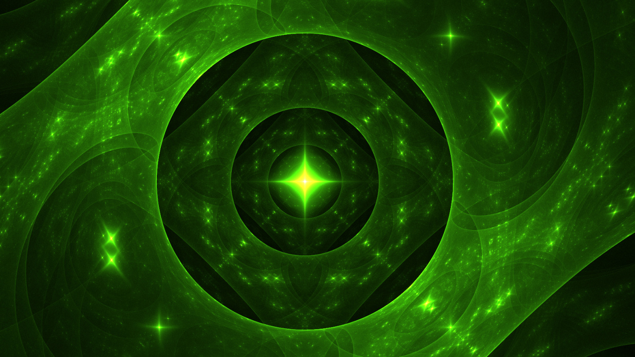 Green and Black Round Illustration. Wallpaper in 1280x720 Resolution