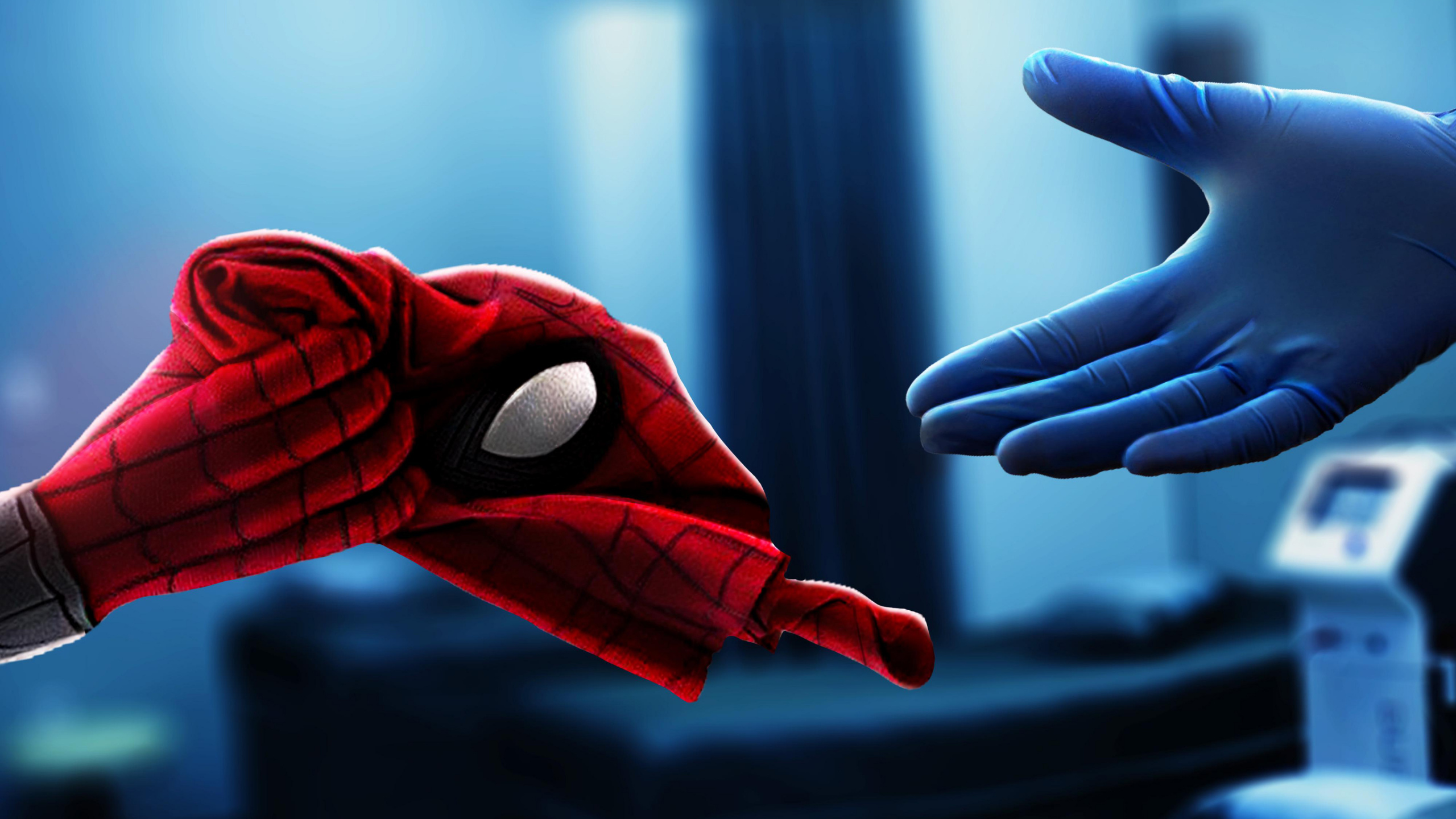 Spider-man, Superhero, Batman, Doigt, Poignet. Wallpaper in 2560x1440 Resolution